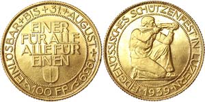 Switzerland Lucerne  100 Francs 1939 Lucerne ... 
