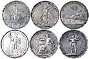 Switzerland LOTS  Lot 6 coins. 5 Francs: ... 