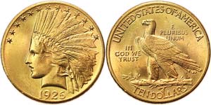 United States  10 Dollars (Indian head) 1926 ... 