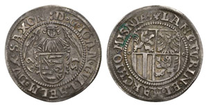 Sachsen 1569 Engelgroschen Silber ... 