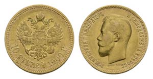 Russland Russia  1900 10 Rubel ... 