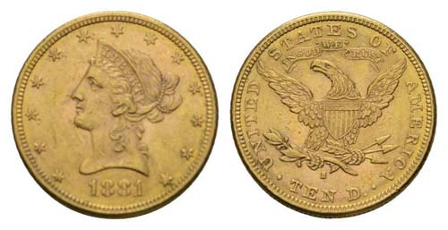 USA 1881 -  USA 1881 10 Dollar ... 