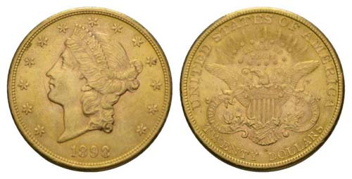USA 1898  - USA 1898 20 Dollar ... 