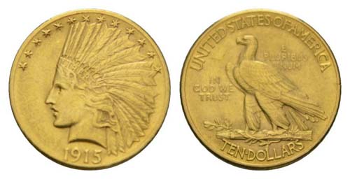 USA 1915 - USA 1915 10 Dollar Gold ... 
