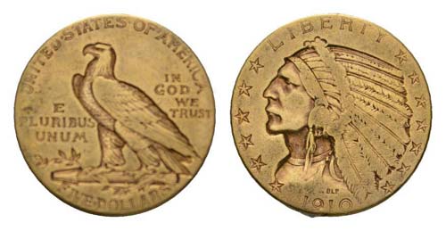 USA 1910 - USA 1910 5 Dollar Gold ... 