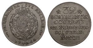 Mecklenburg Schwerin 1764 32 Shilling silver ... 