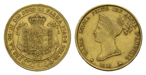 Parma 1815 40 Lire Gold 12.9g KM 32  ... 