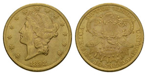 USA 1898 20 Dollar Gold 33.4g condition: ... 