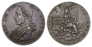 Vatican 1825 Scudo Silver 26.4g KM 1297.1 ... 