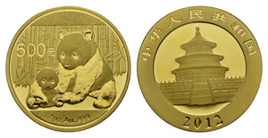 China 2012 500 Yuan Gold 31.1g KM New ... 