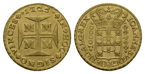 Brasilien 1725 João V. 1706-1750. 10000 ... 