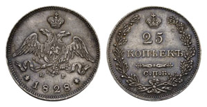 Russland 1828 ZAR NIKOLAUS I., 1825-1855  ... 