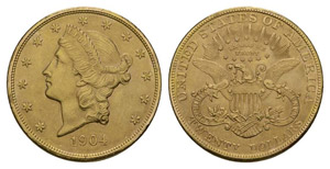 USA 1904 USA 20 Dollars. 1904, Liberty head ... 
