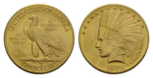 USA 1926 INDIAN HEAD TEN DOLLARS ... 