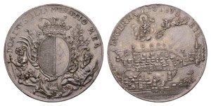 Luzern 1746 Medaille in Silber Stadtansicht ... 