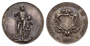 Zürich 1893 Kantonalschützenfest Silber ... 