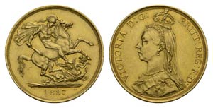 England Victoria 1837-1901 (B) 2 Pfund 1887 ... 