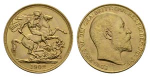 England Edward VII., 1901-1910 2 Pounds ... 