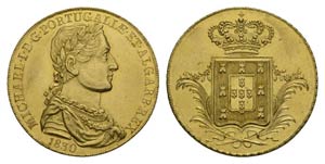 Miguel I. 1828-1834. Peca 1830, Lissabon. ... 