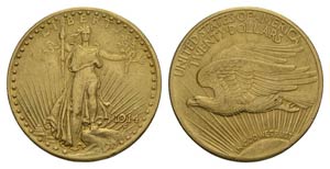 USA 20 Dollar 1914 Gold 33.4g Eagle ... 