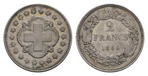 Schweiz Switzerland 2 Franken PROBE (v. A. ... 