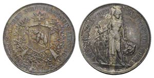 Schweiz Switzerland Bern. 5 Franken 1885, ... 