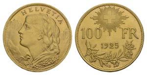 Schweiz Switzerland Bern. 100 Franken 1925 ... 