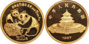 China 1987 - China 1987 500 Yuan GOLD Panda ... 
