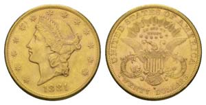 USA 1881 - USA 1881 20 Dollar Gold 33.4g ... 