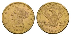 USA 1881 -  USA 1881 10 Dollar Gold 16.7g ... 