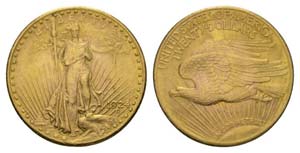 USA 1924 - USA 1924 20 Dollar Gold 33.4g ... 