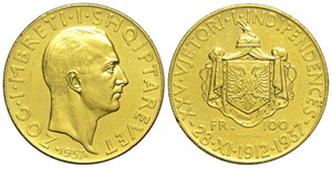 Albania 100 Franchi 1937 PROVA - ... 