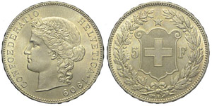 Svizzera 5 Franchi 1909 - Svizzera ... 