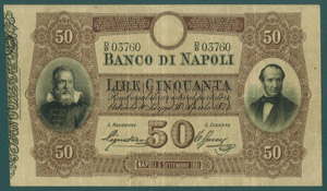 Banco di Napoli 50 Lire 6/9/1881 - ... 