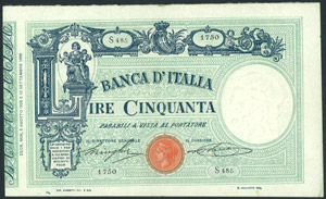 Vittorio Emanuele III 50 Lire ... 