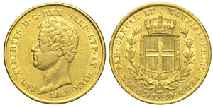 Savoia 20 Lire 1841 Genova - ... 
