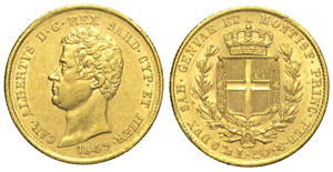 Savoia 20 Lire 1849 Genova - ... 