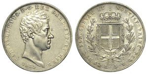Savoia 5 Lire 1835 Genova - Savoia ... 