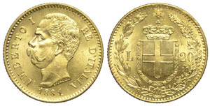 Regno d’Italia 20 Lire 1881 - ... 