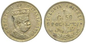 Regno d’Italia 50 Centesimi 1890 ... 