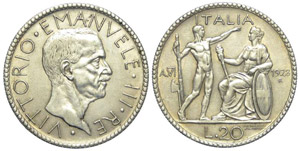 20 Lire “Littore” 1928 BB-SPL ... 