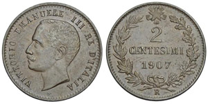 2 Centesimi “Valore” 1907 ... 