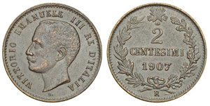 2 Centesimi “Valore” 1907 SPL ... 