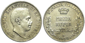 Mezza Rupia 1912 - Regno ... 
