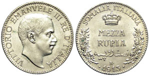 Mezza Rupia 1913 - Regno ... 