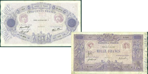 Francia – Lotto di 2 Banconote - ... 