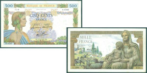 Francia – Lotto di 2 Banconote - ... 