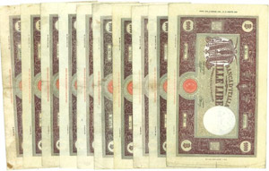 Italia Lotto di 10 banconote da ... 