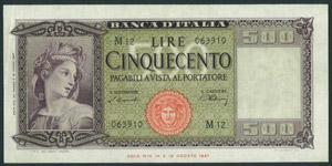 Repubblica Italiana 500 Lire ... 