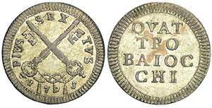 Roma Muraiola 4 Baiocchi 1793 - ... 